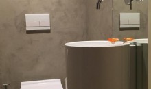 Toilet renovatie betonlook microcement microbeton