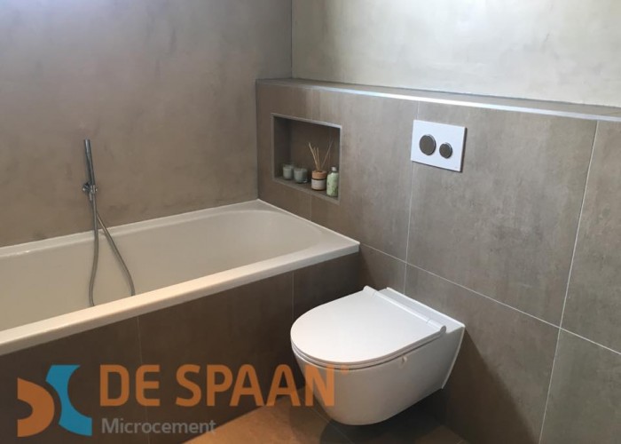 Microcement Microbeton naadloos badkamer De Spaan Microcement Arnhem 